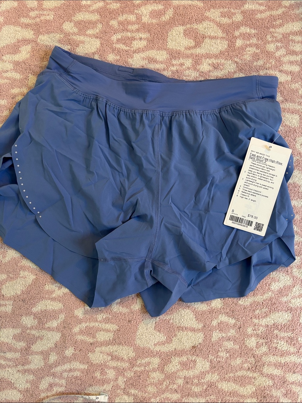 Lululemon fast and free high rise split short